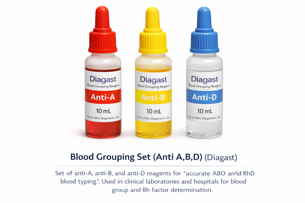 blood grouping set (anti a.b.d) diagast